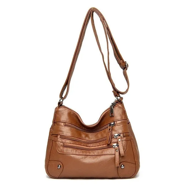 High Quality Women's Soft Leather Shoulder Bags Multi-Layer Classic Crossbody Bag Luxury Designer Handbag and Purse