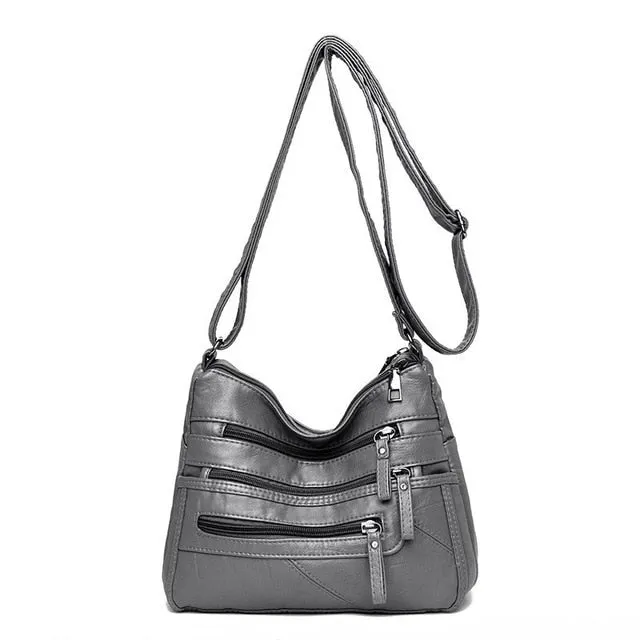 High Quality Women's Soft Leather Shoulder Bags Multi-Layer Classic Crossbody Bag Luxury Designer Handbag and Purse