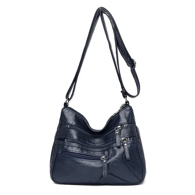 High Quality Women's Soft Leather Shoulder Bags Multi-Layer Classic Crossbody Bag Luxury Designer Handbag and Purse