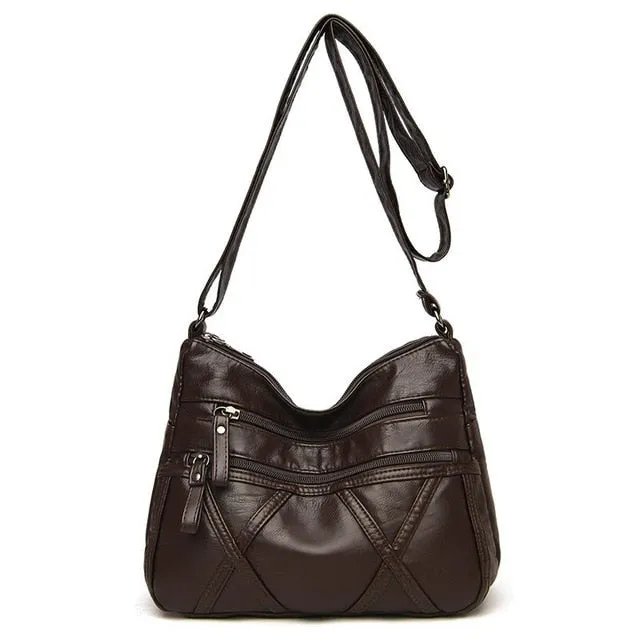 High Quality Women's Soft Leather Shoulder Bags Multi-Layer Classic Crossbody Bag Luxury Designer Handbag and Purse