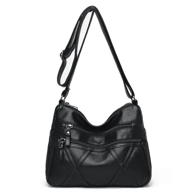 High Quality Women's Soft Leather Shoulder Bags Multi-Layer Classic Crossbody Bag Luxury Designer Handbag and Purse