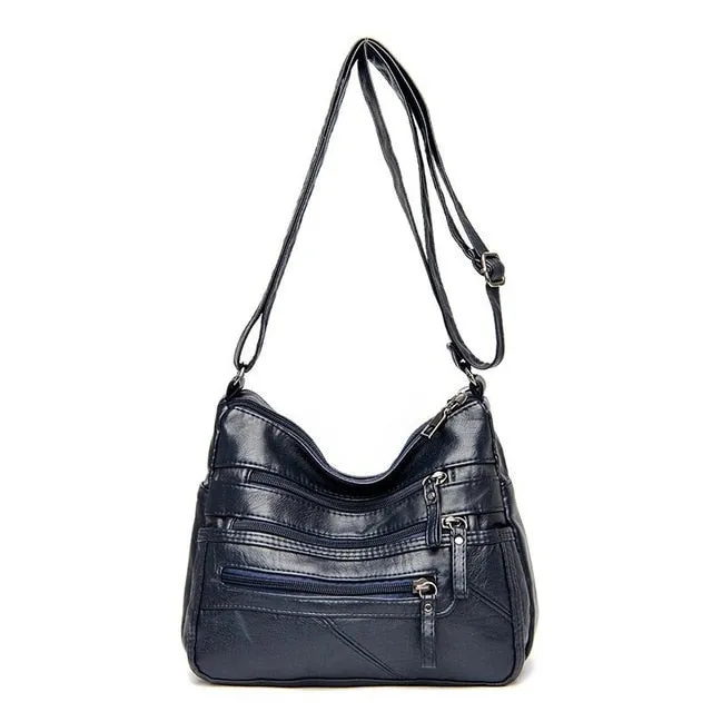 High Quality Women's Soft Leather Shoulder Bags Multi-Layer Classic Crossbody Bag Luxury Designer Handbag and Purse
