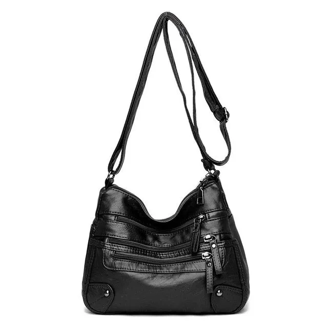 High Quality Women's Soft Leather Shoulder Bags Multi-Layer Classic Crossbody Bag Luxury Designer Handbag and Purse