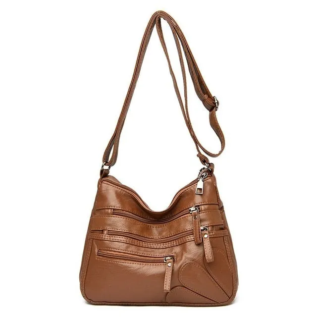High Quality Women's Soft Leather Shoulder Bags Multi-Layer Classic Crossbody Bag Luxury Designer Handbag and Purse