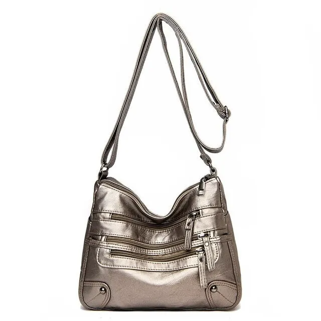 High Quality Women's Soft Leather Shoulder Bags Multi-Layer Classic Crossbody Bag Luxury Designer Handbag and Purse