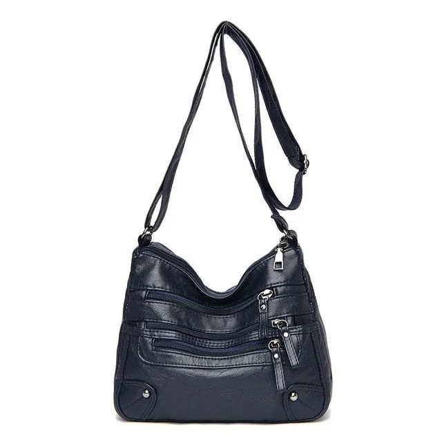 High Quality Women's Soft Leather Shoulder Bags Multi-Layer Classic Crossbody Bag Luxury Designer Handbag and Purse