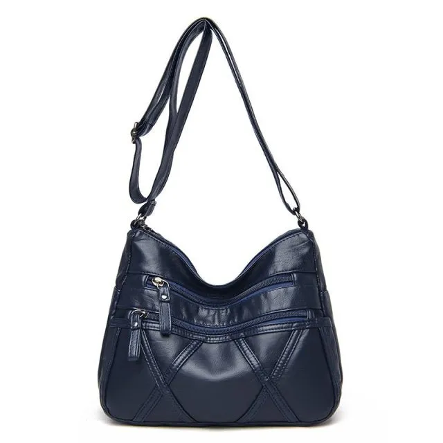 High Quality Women's Soft Leather Shoulder Bags Multi-Layer Classic Crossbody Bag Luxury Designer Handbag and Purse