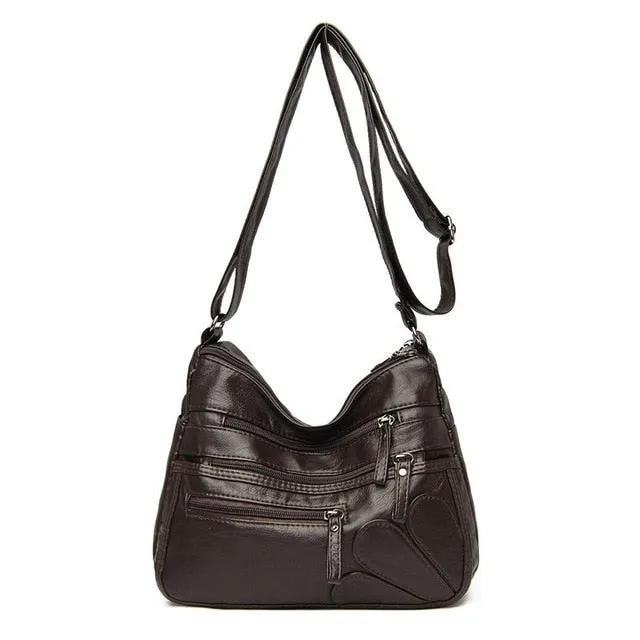 High Quality Women's Soft Leather Shoulder Bags Multi-Layer Classic Crossbody Bag Luxury Designer Handbag and Purse