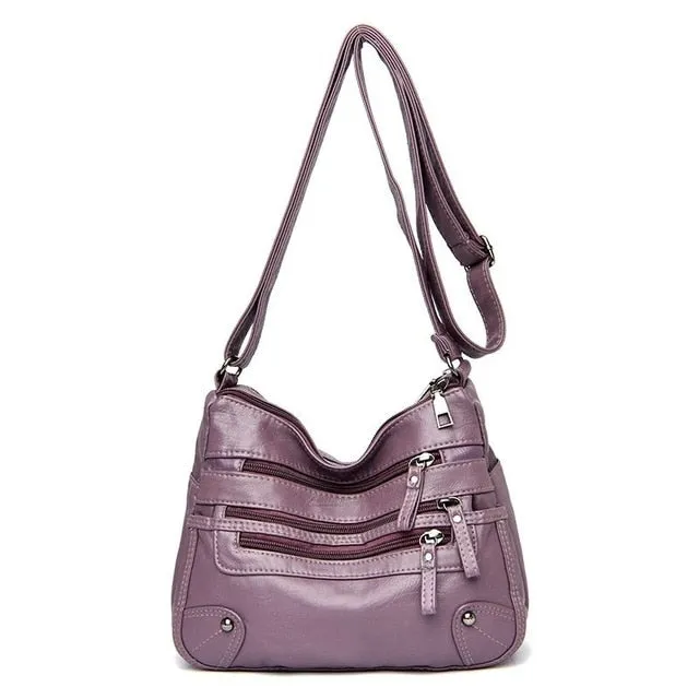 High Quality Women's Soft Leather Shoulder Bags Multi-Layer Classic Crossbody Bag Luxury Designer Handbag and Purse