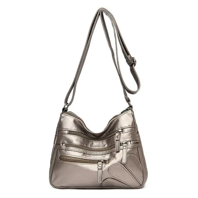 High Quality Women's Soft Leather Shoulder Bags Multi-Layer Classic Crossbody Bag Luxury Designer Handbag and Purse