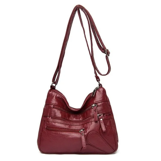 High Quality Women's Soft Leather Shoulder Bags Multi-Layer Classic Crossbody Bag Luxury Designer Handbag and Purse