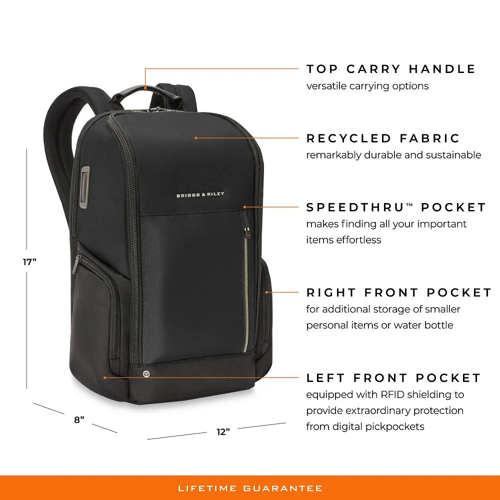 HTA Medium Widemouth Black Backpack