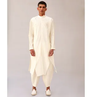 Ivory Geometric Kurta Set