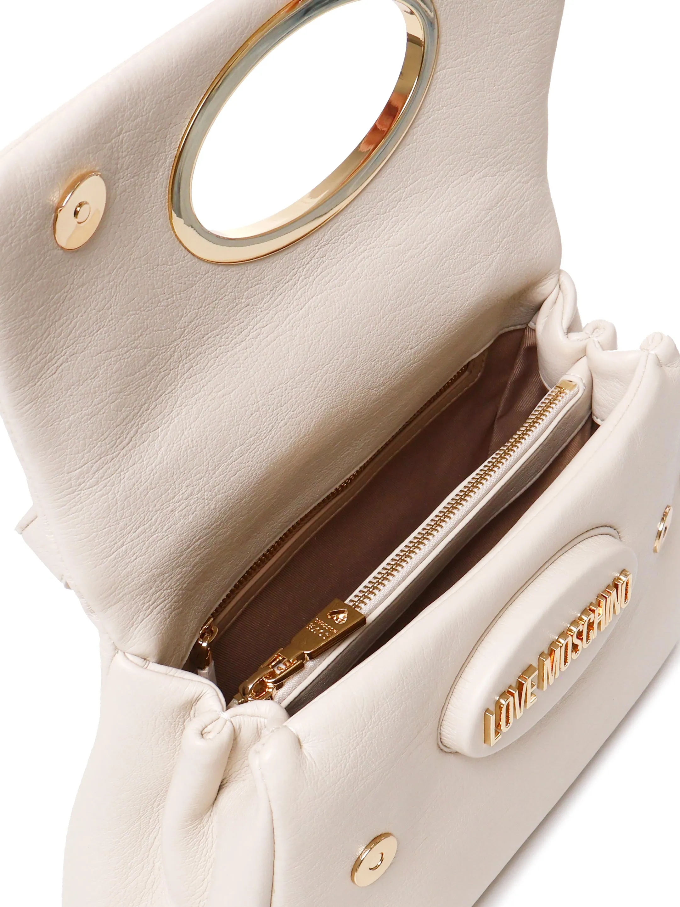 Ivory Handbag with Scarf Detail