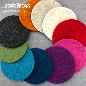 Joe's Toes 4" Felt Circles with Punch Holes