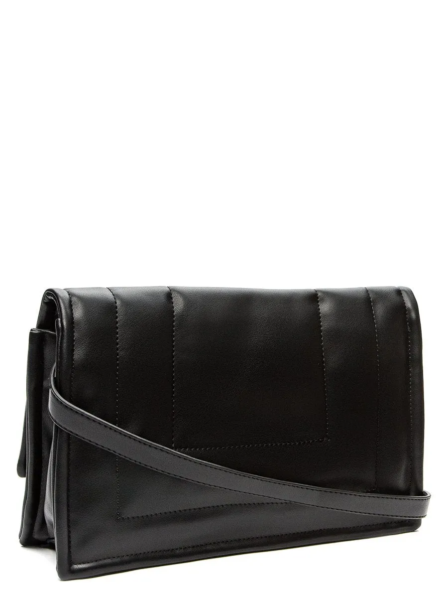 Keddo Couture Black Faux Leather Quilted Handbag