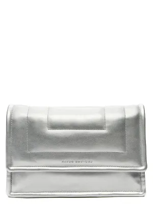 Keddo Couture Silver Faux Leather Quilted Handbag