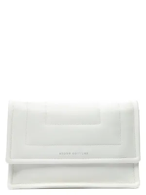 Keddo Couture White Faux Leather Quilted Handbag