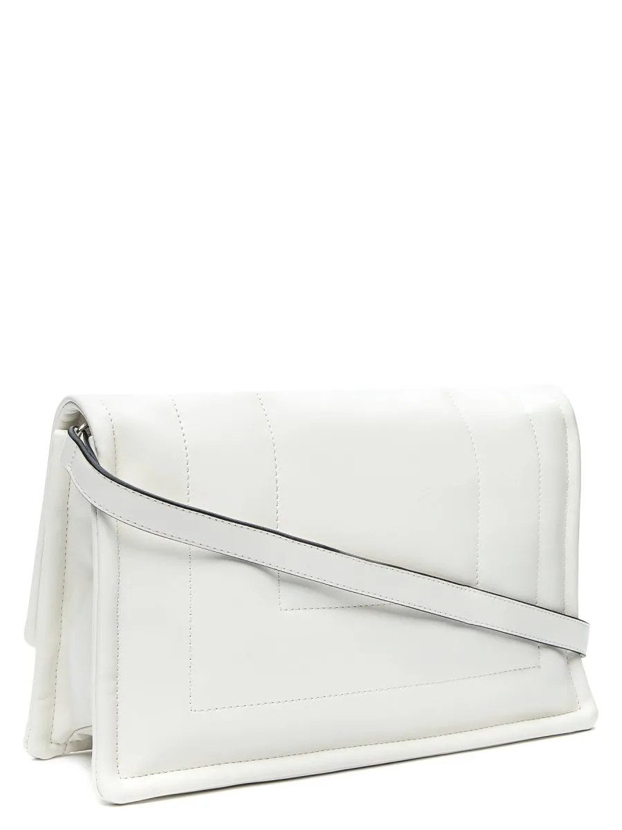 Keddo Couture White Faux Leather Quilted Handbag