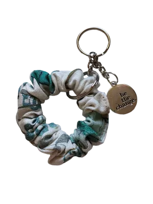 KEY CHARM Tiny Scrunchie Linen Floral