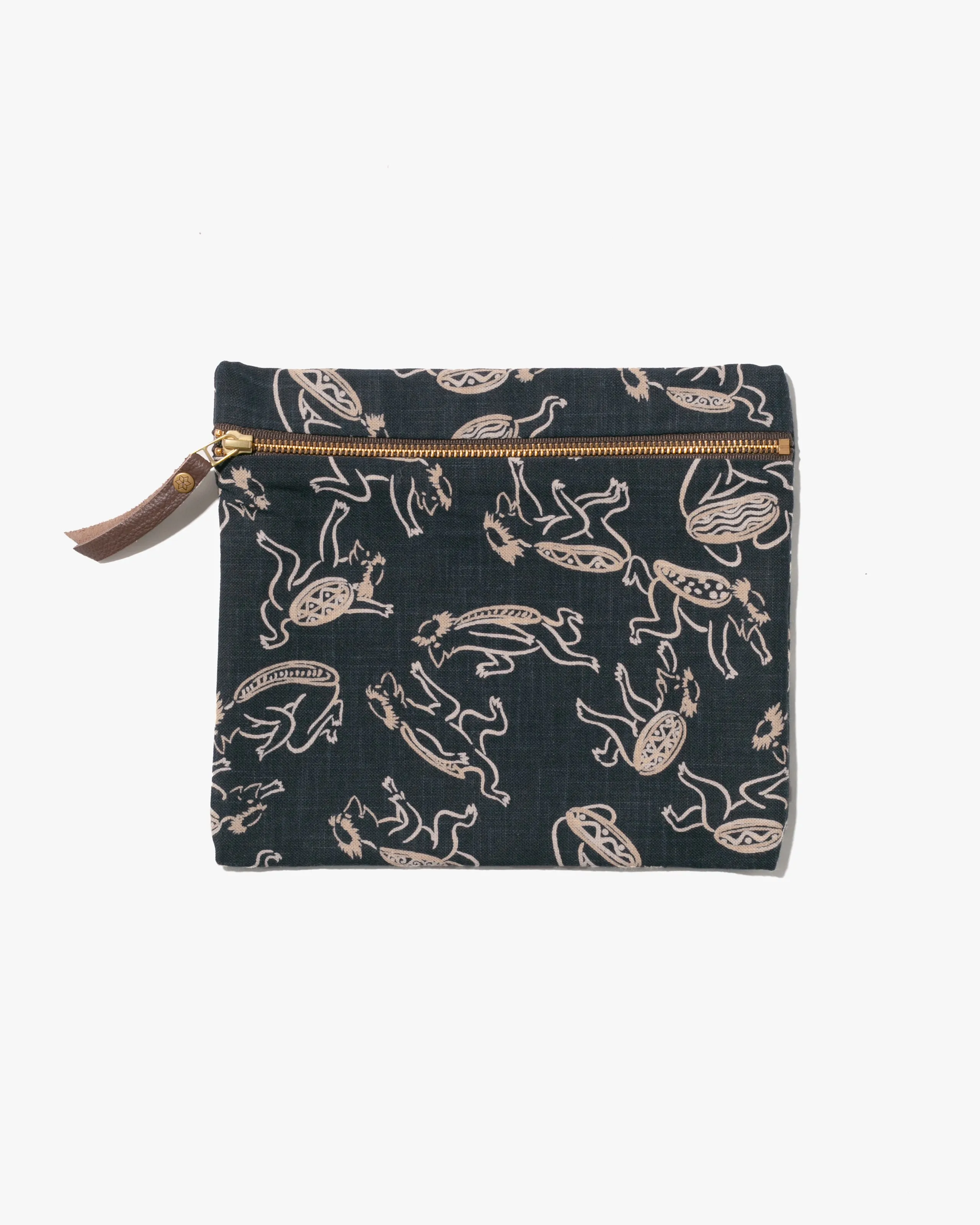 Kiriko Original Flat Zipper Pouch, Medium, Kappa
