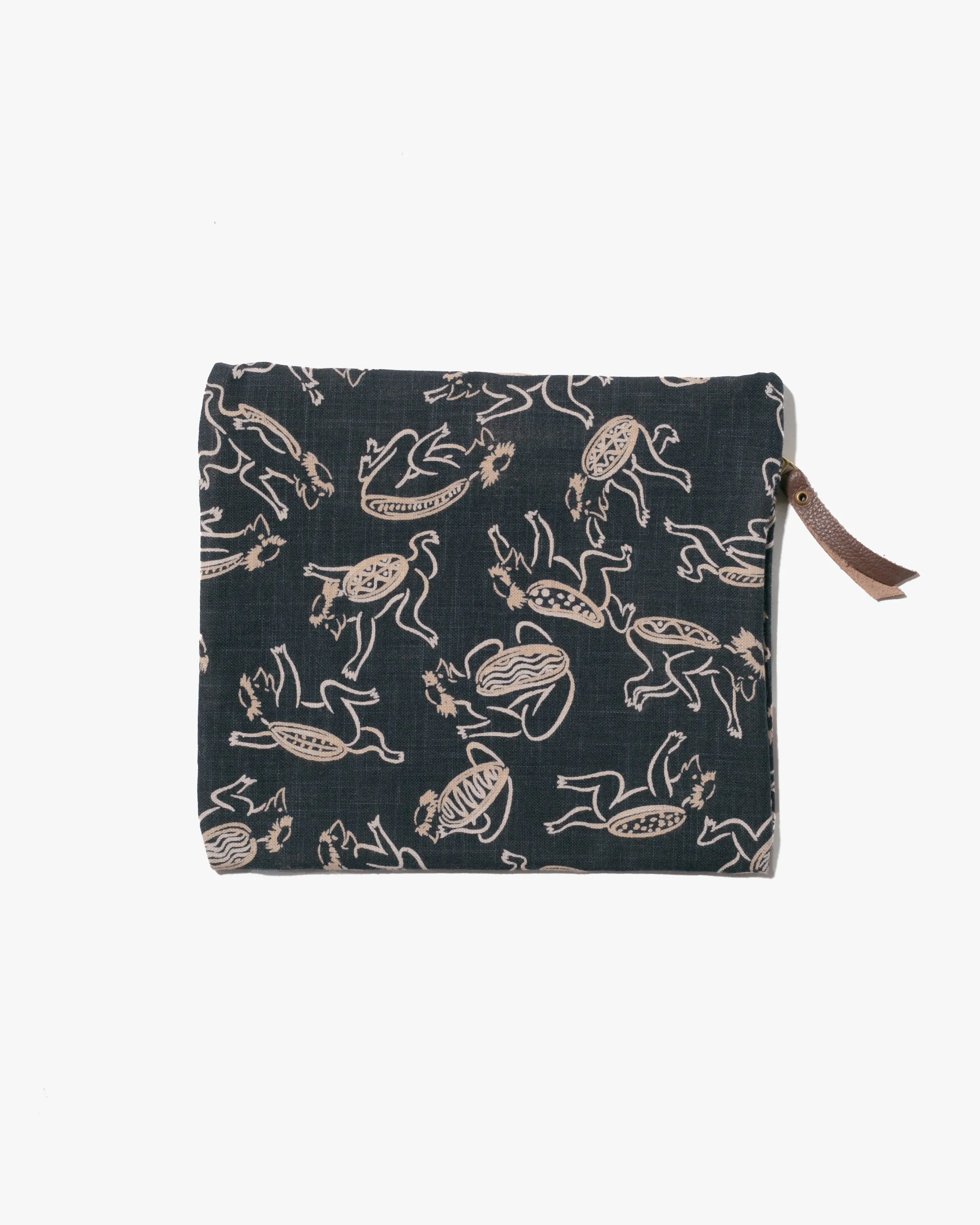 Kiriko Original Flat Zipper Pouch, Medium, Kappa