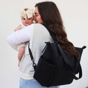 Lane Convertible Diaper Bag Tote | Black