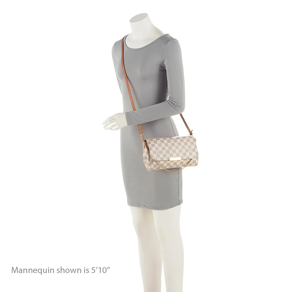 Louis Vuitton Damier Azur Favorite MM Shoulder Bag (SHF-22009)