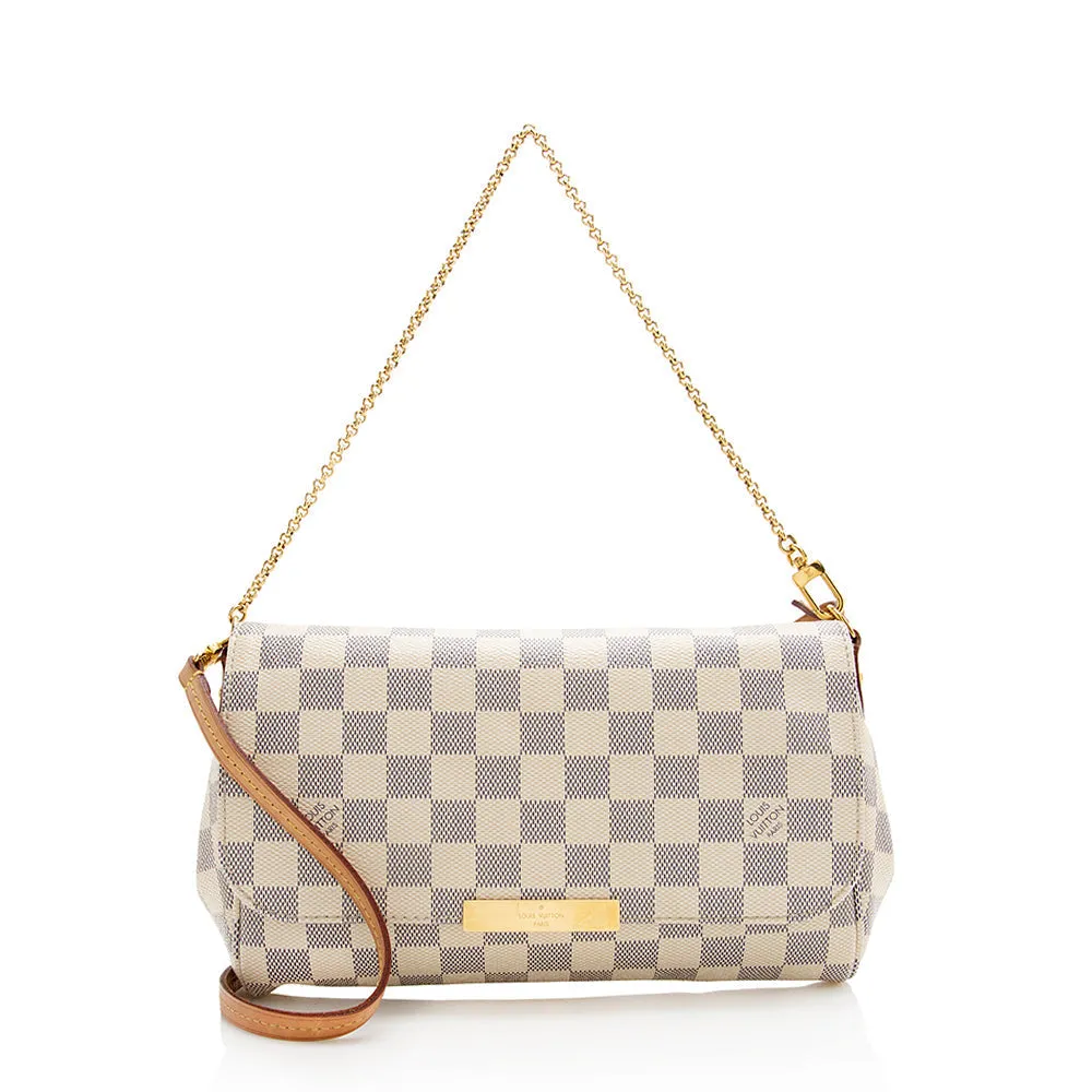 Louis Vuitton Damier Azur Favorite MM Shoulder Bag (SHF-22009)