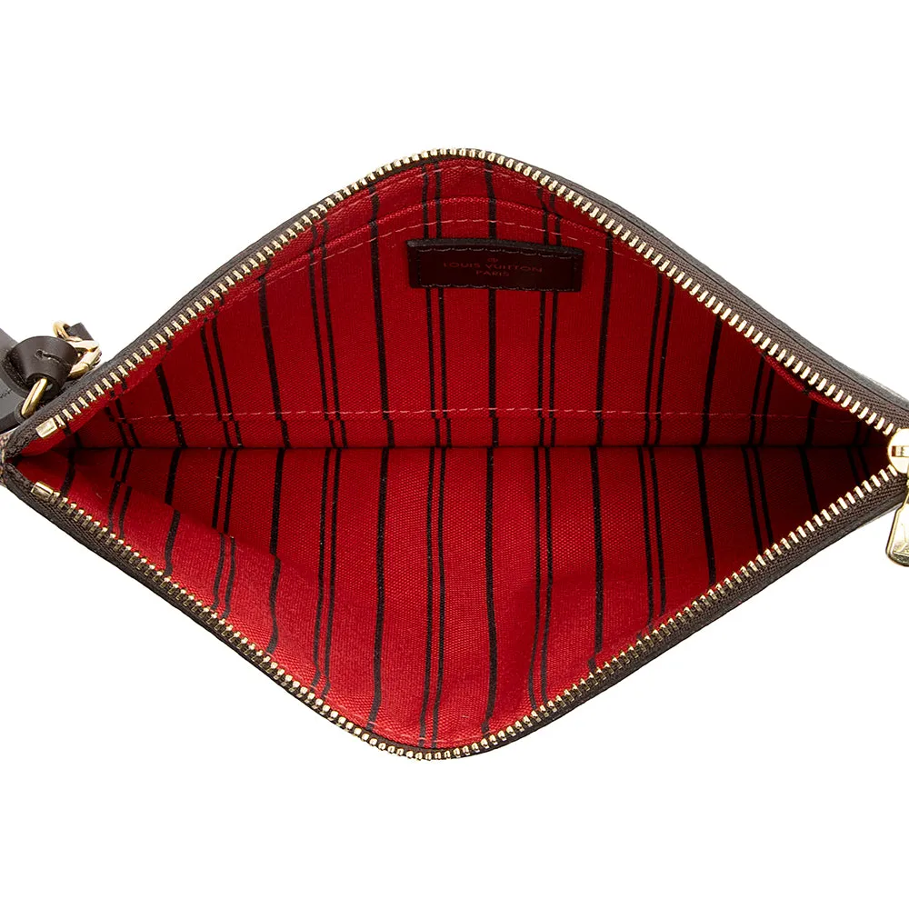 Louis Vuitton Damier Ebene Neverfull GM Pochette (SHF-21846)
