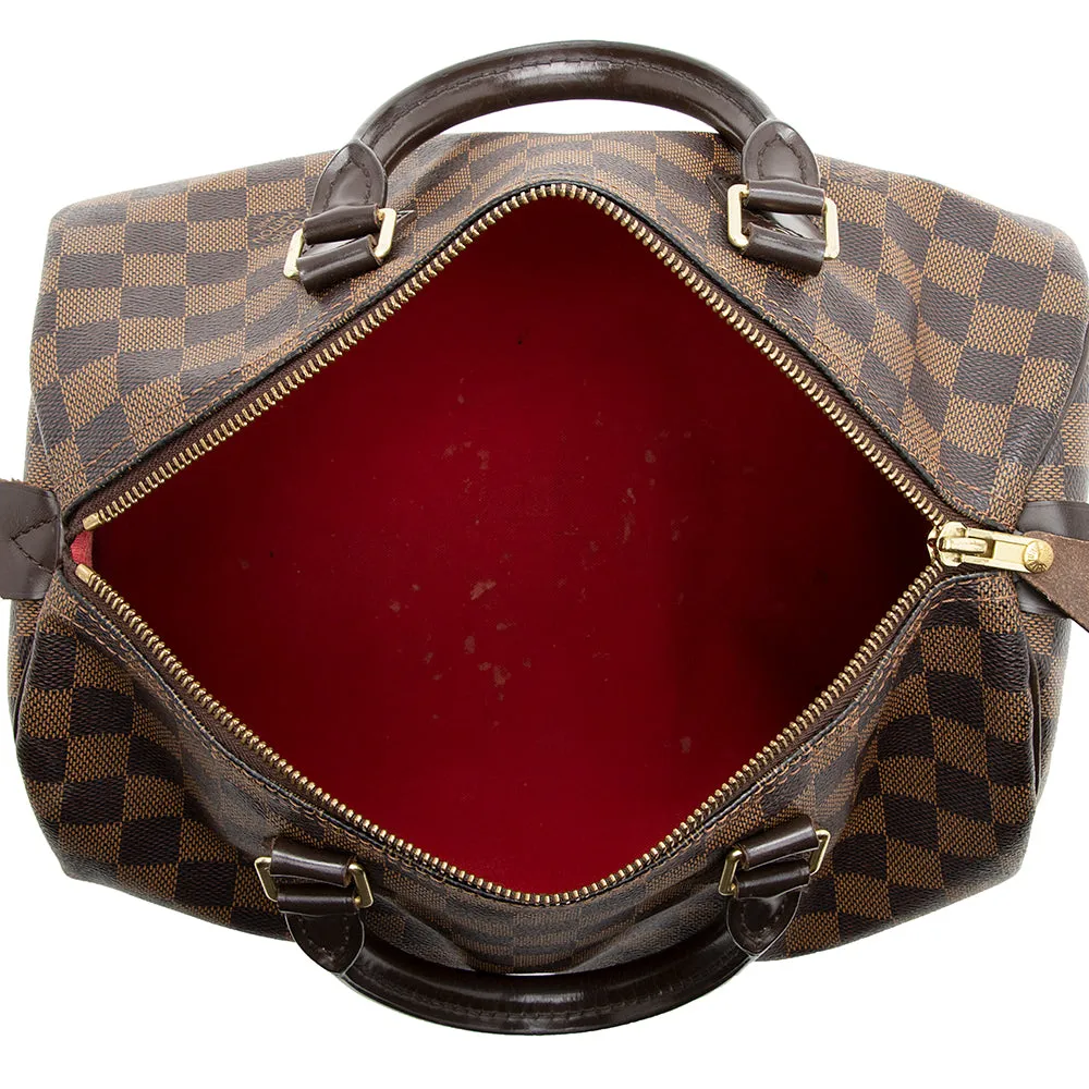 Louis Vuitton Damier Ebene Speedy 30 Satchel (SHF-20847)