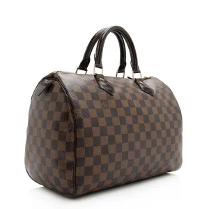 Louis Vuitton Damier Ebene Speedy 30 Satchel (SHF-20847)