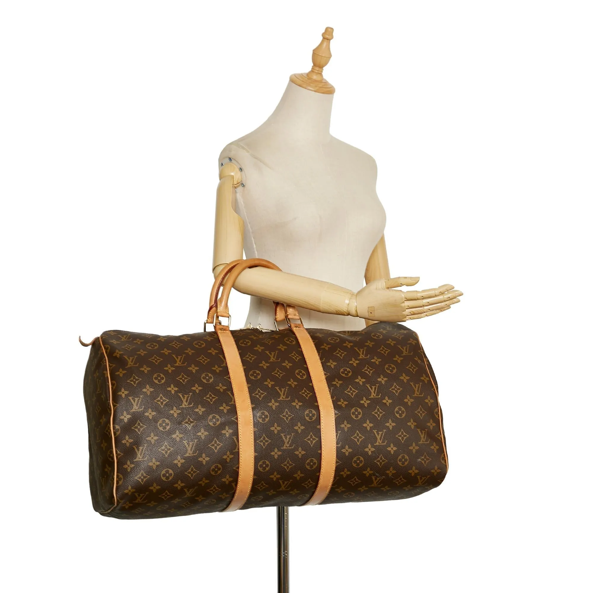Louis Vuitton Monogram Keepall 55 (SHG-36003)