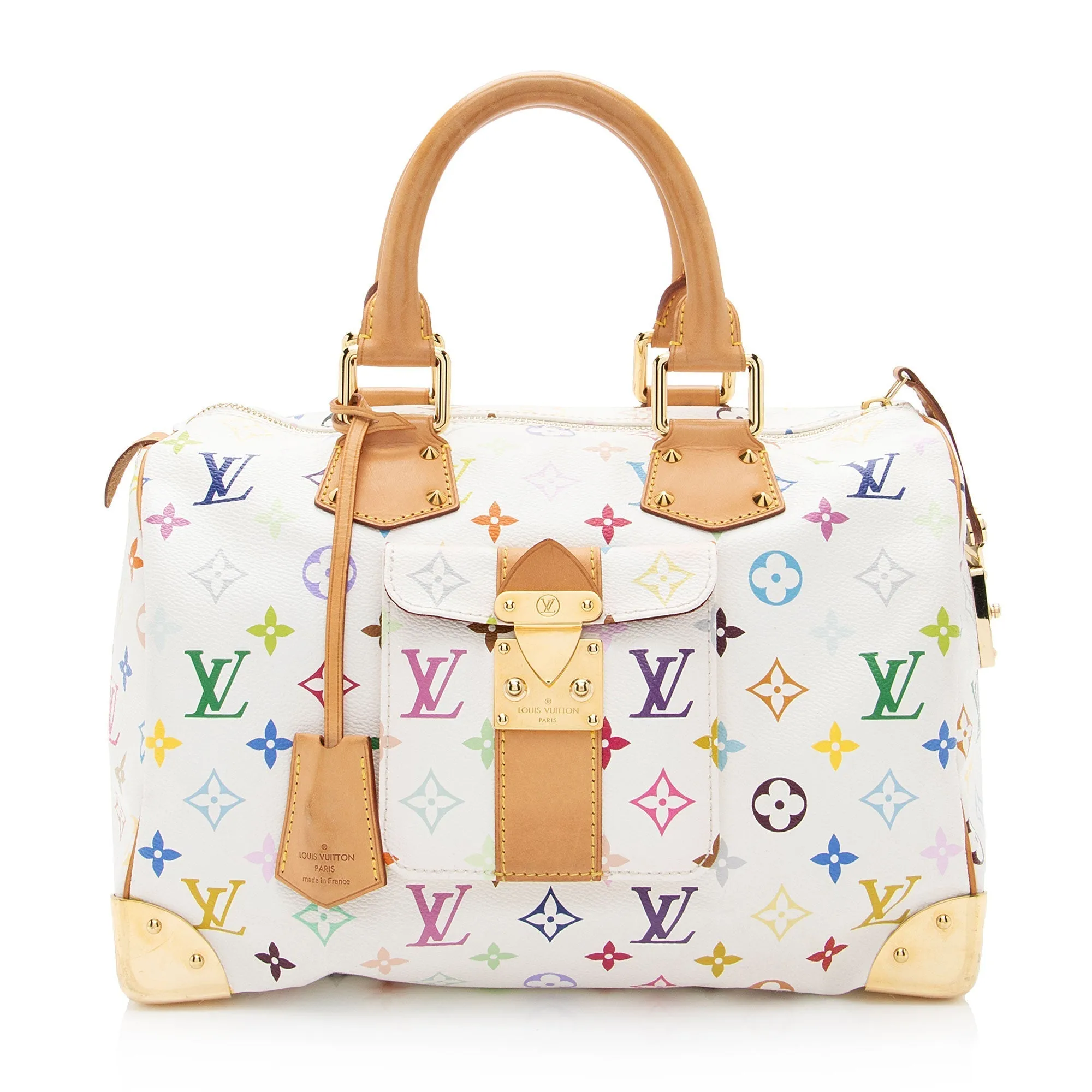 Louis Vuitton Monogram Multicolore Speedy 30 Satchel (SHF-Hnt6bW)