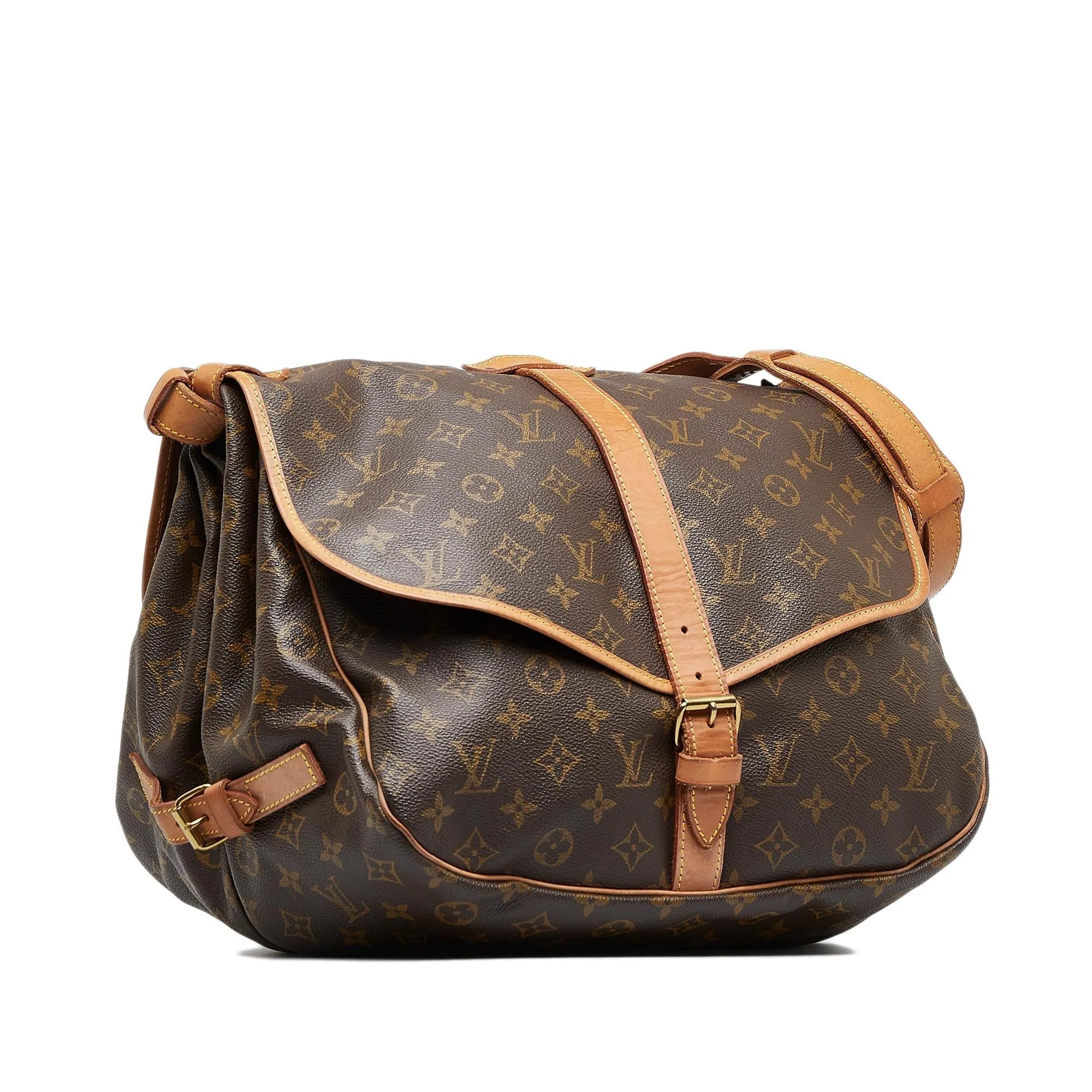 Louis Vuitton Monogram Saumur 35 (SHG-P8frKY)