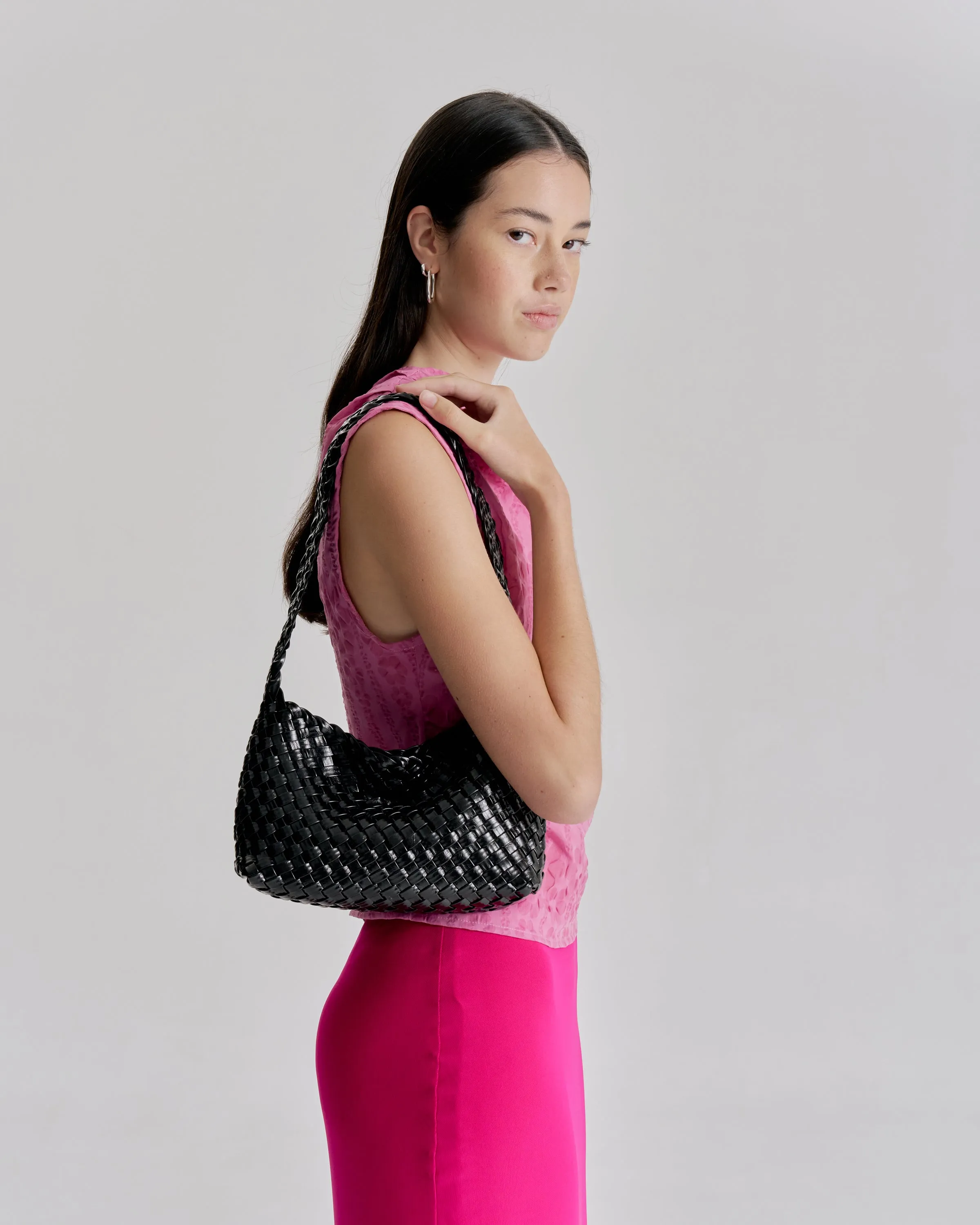 Luca Woven Shoulder Bag