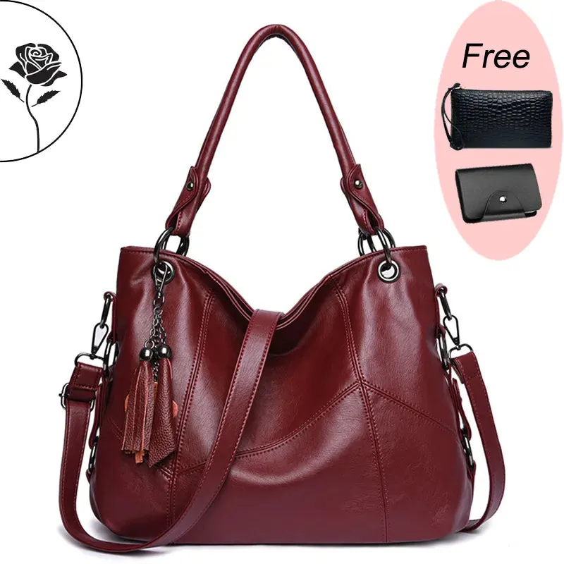 Luxury Soft Leather Handbags Designer Retro Crossbody Bags for Women