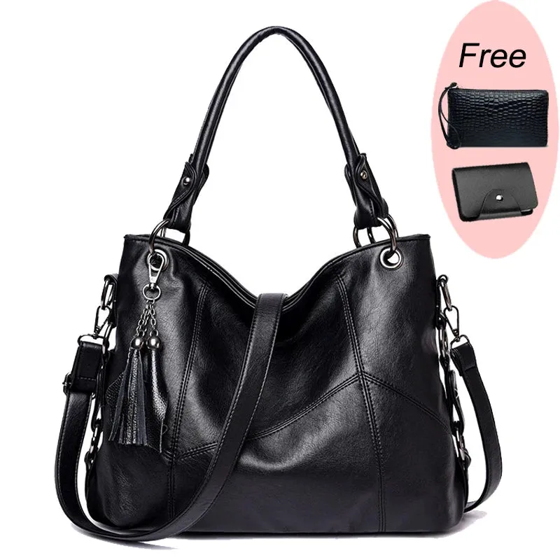 Luxury Soft Leather Handbags Designer Retro Crossbody Bags for Women