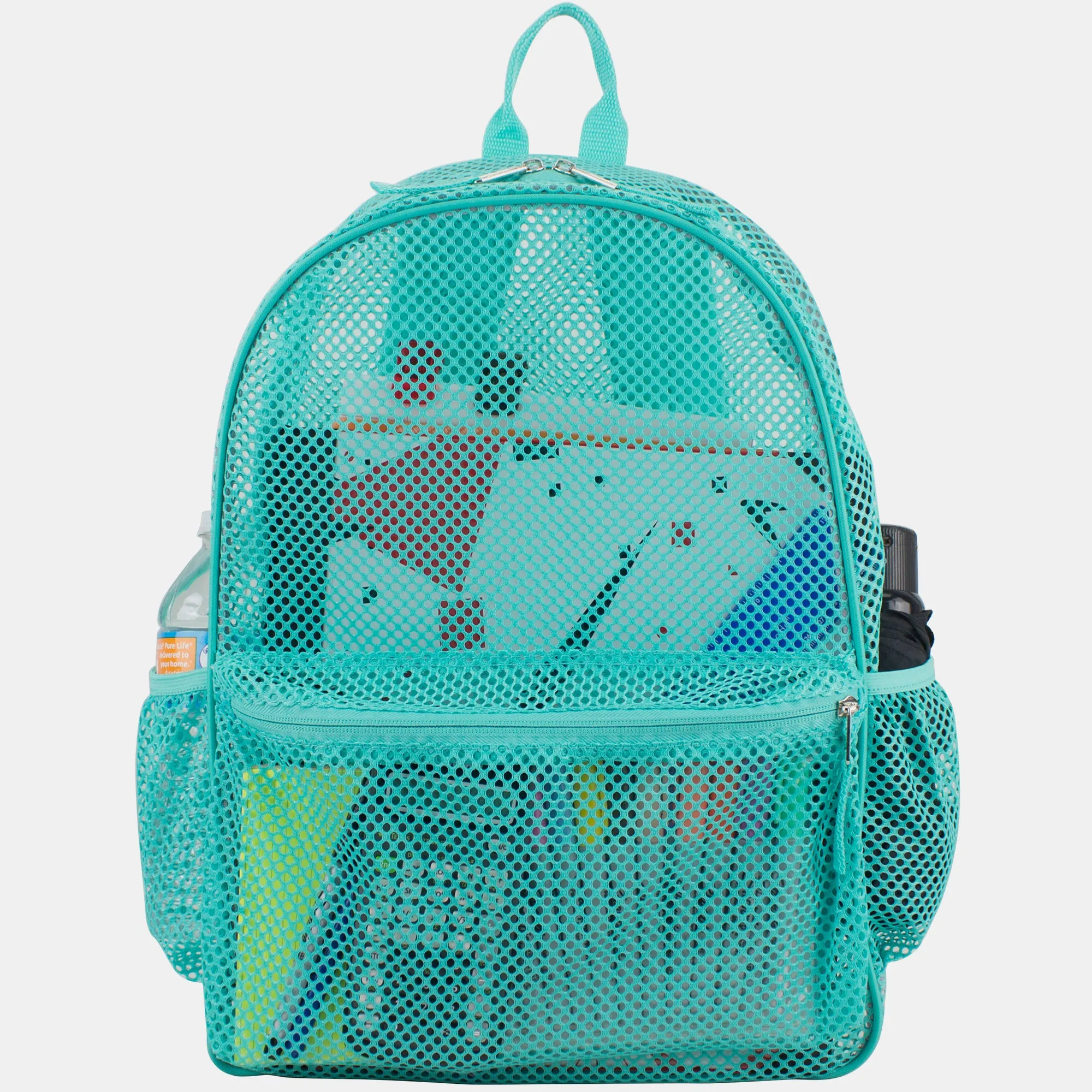 Mesh Gym Backpack, Turquoise