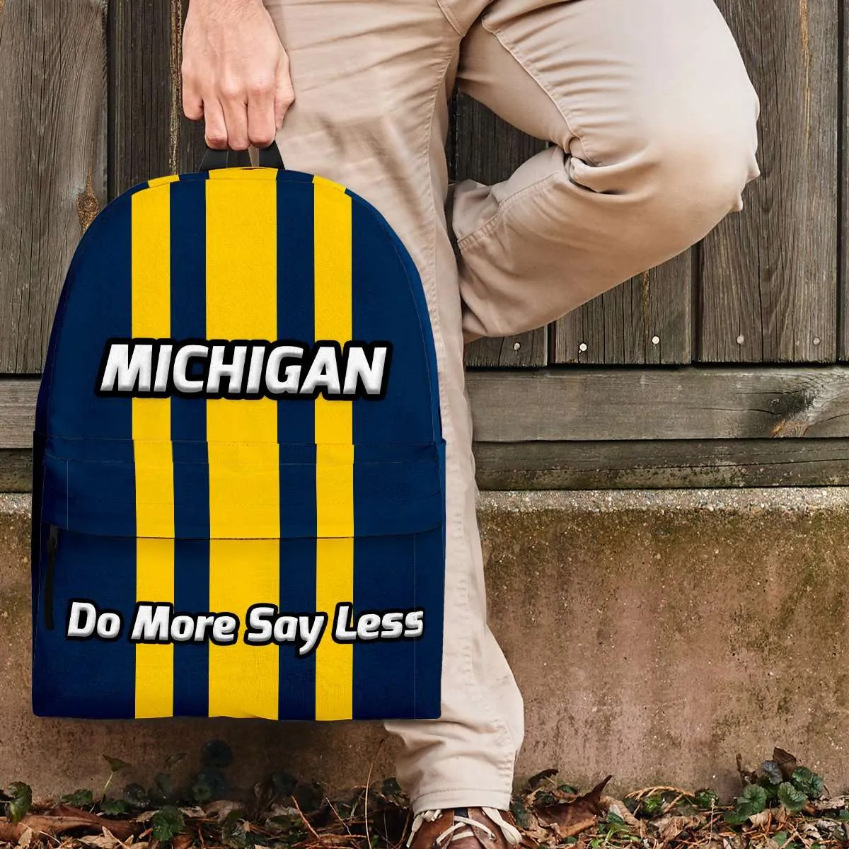 Michigan Do More Say Less Wolverines Basketball Fan Backpack