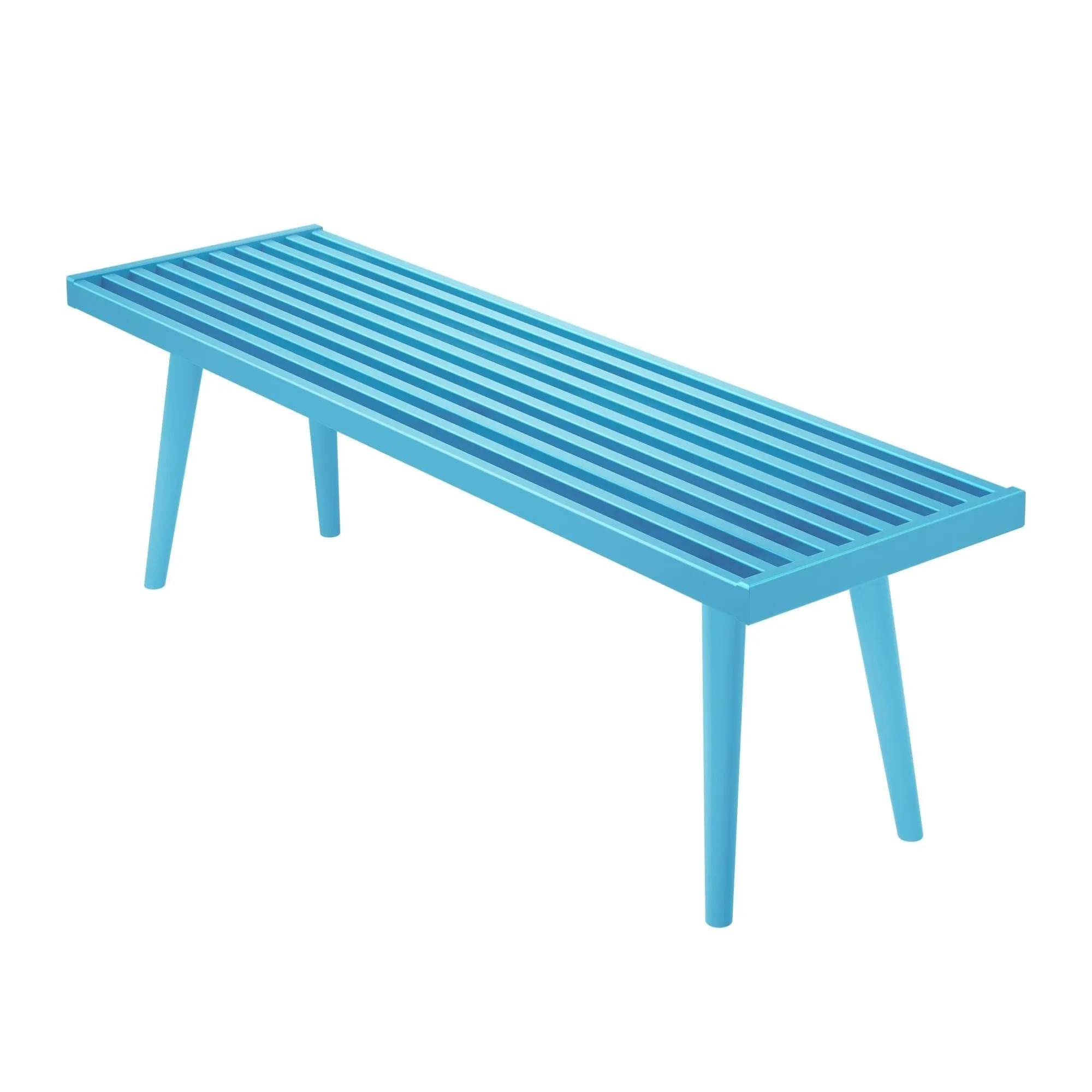 Mid-Century Modern Entryway Bench - 56"