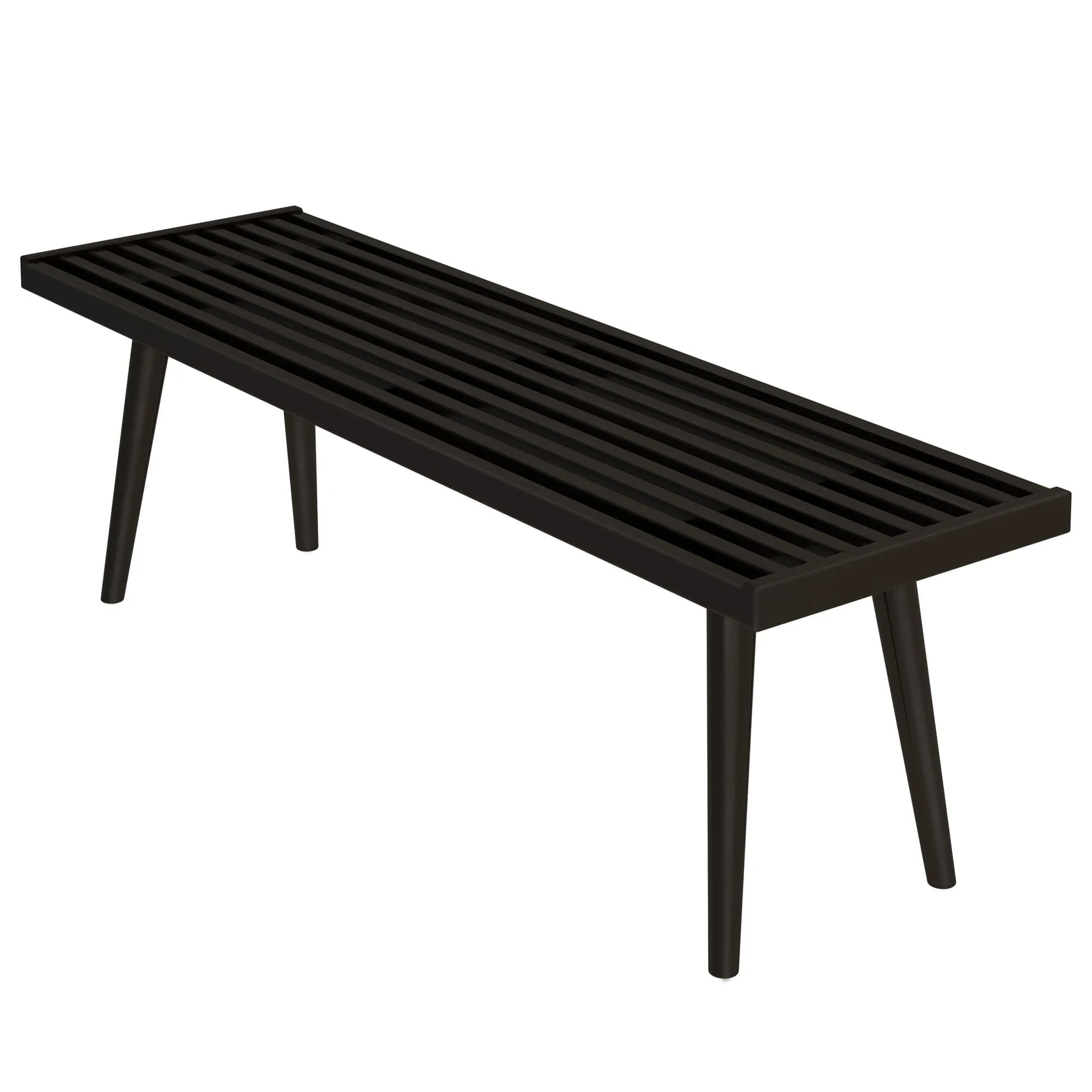 Mid-Century Modern Entryway Bench - 56"