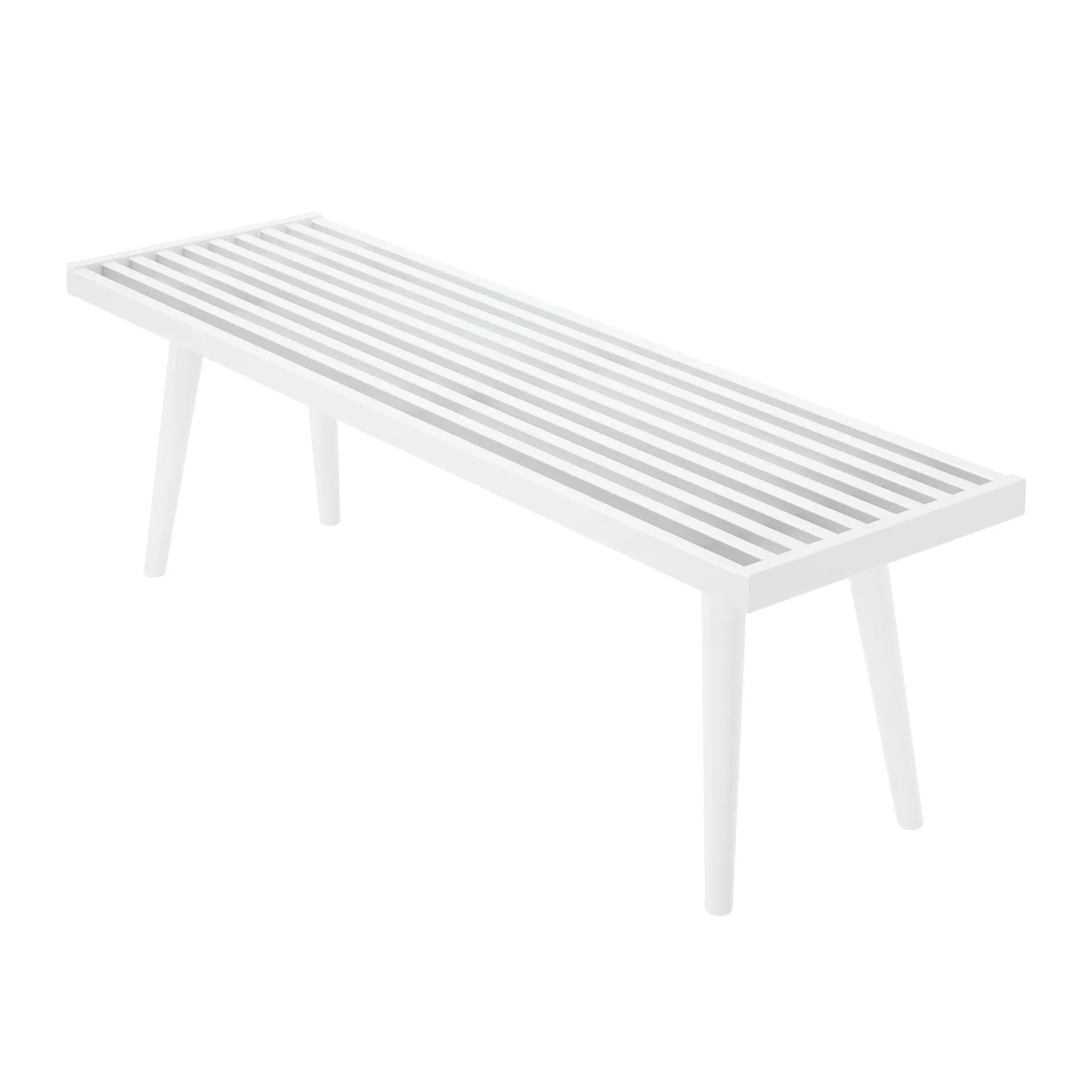Mid-Century Modern Entryway Bench - 56"