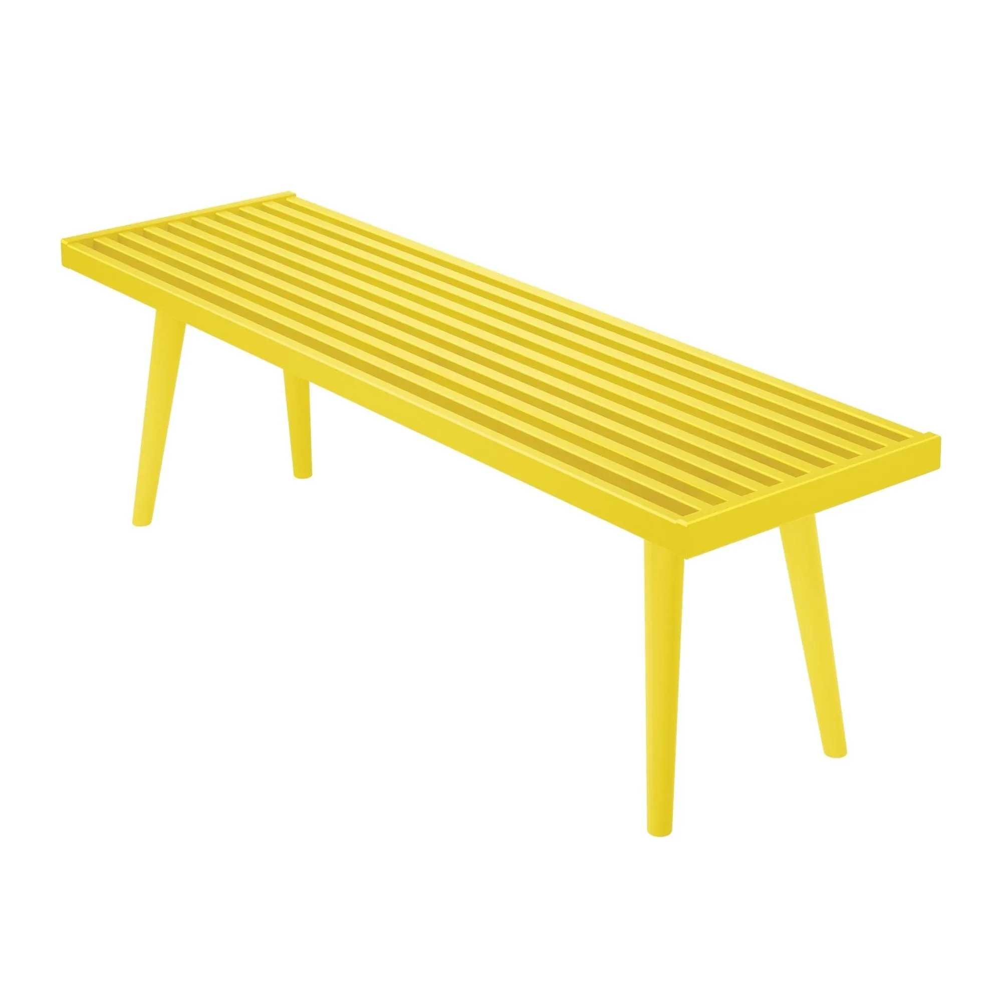 Mid-Century Modern Entryway Bench - 56"