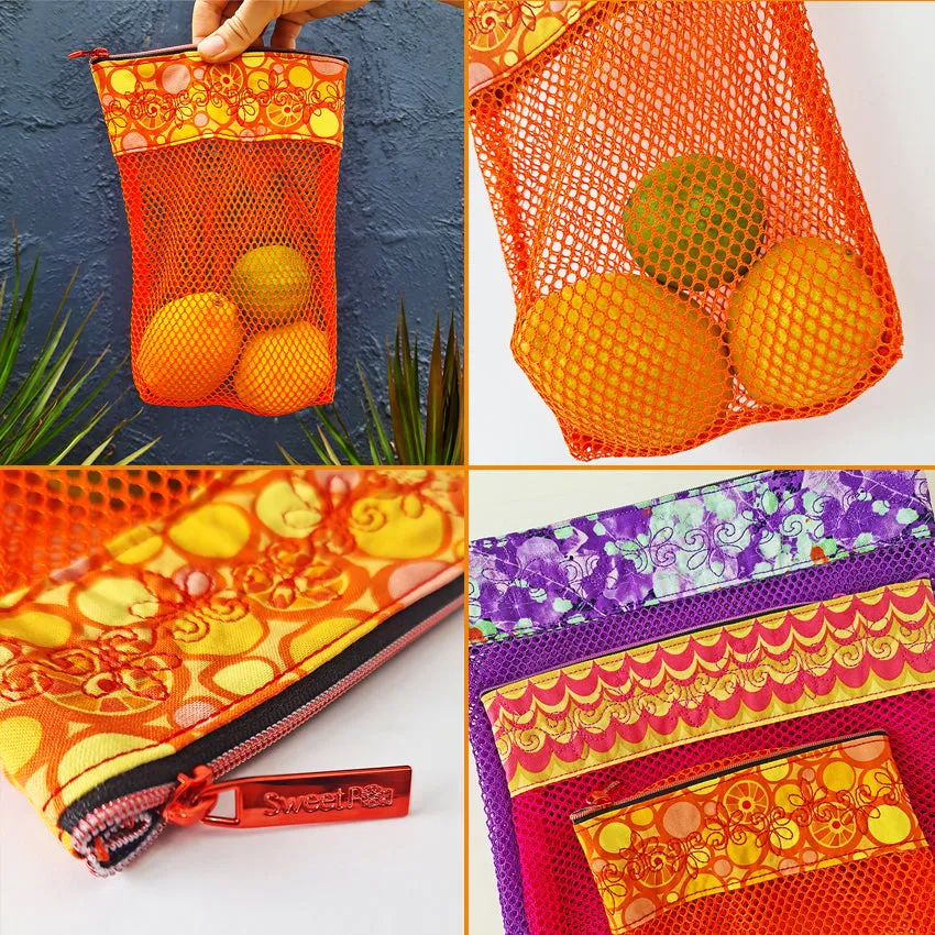 Multi-Use Mesh Zipper Bags 5x7 6x10 7x12
