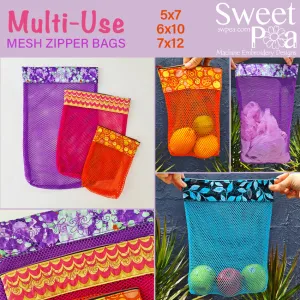 Multi-Use Mesh Zipper Bags 5x7 6x10 7x12