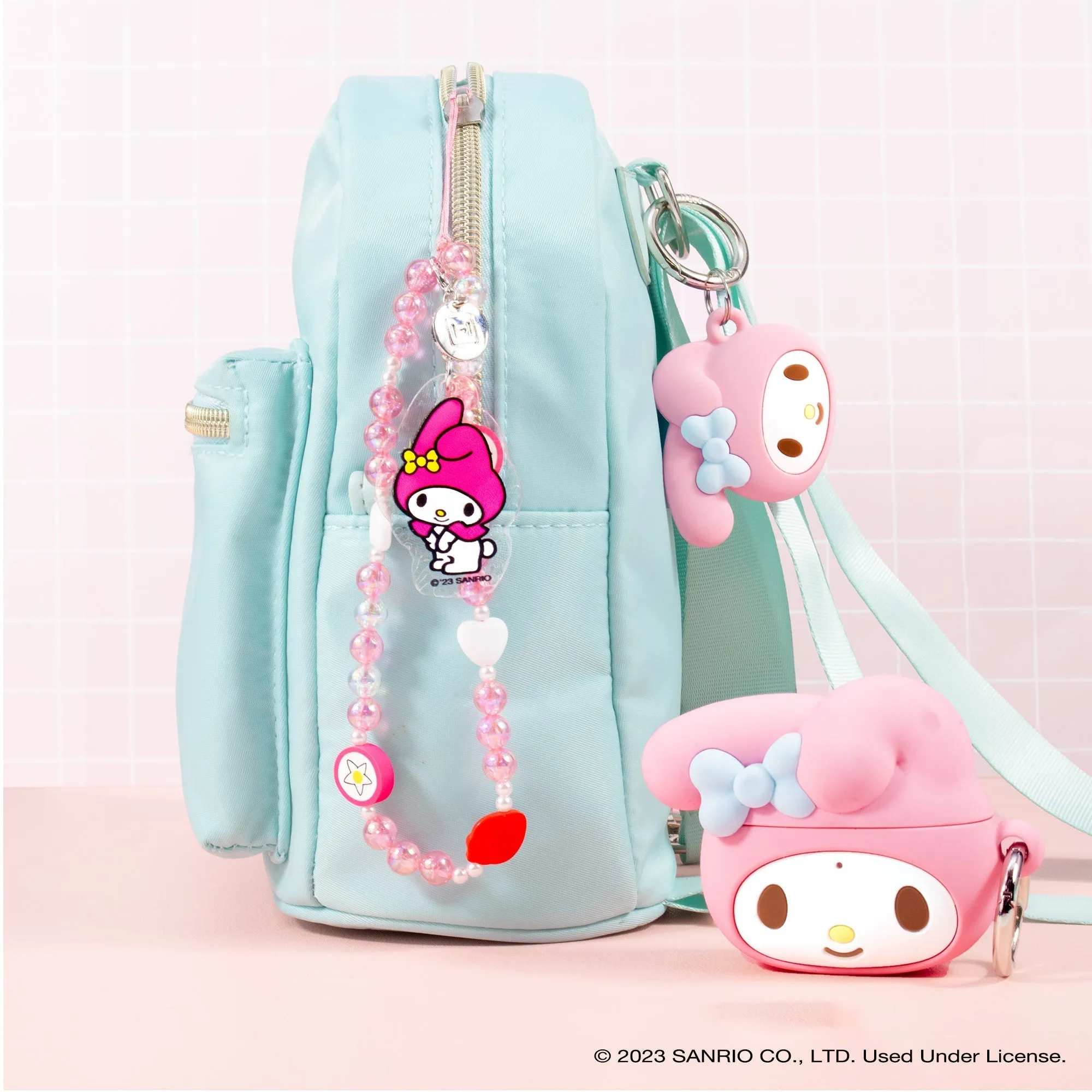 My Melody Beaded Charm Mobile Phone Wrist Strap