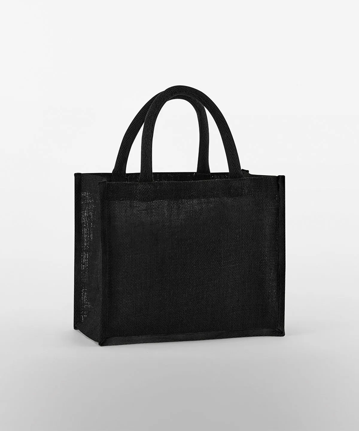 Natural/Black - Natural starched jute midi tote