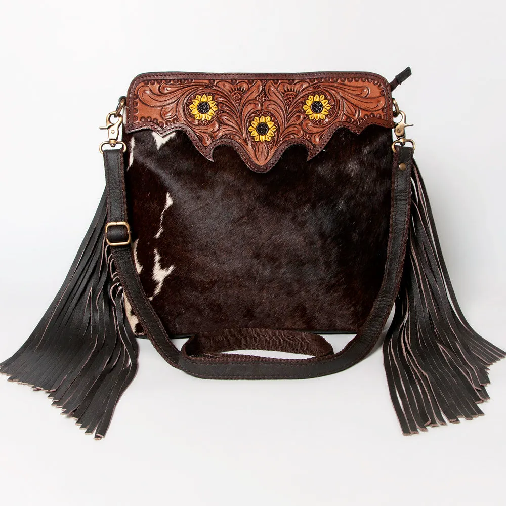Ohlay Bags KBA121 Cross Body I Hand Tooled Hair-On Genuine Leather Women Bag Western Handbag Purse