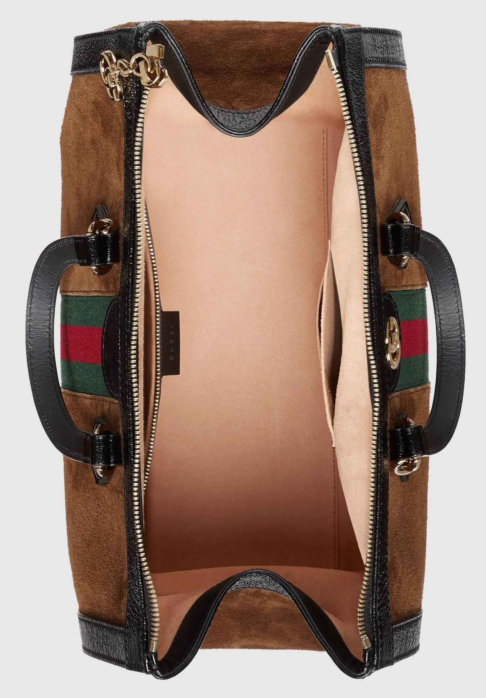 Ophidia Medium Top Handle Bag - Chestnut Suede